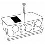 Table Radio, New Sound, silver/black